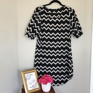 Chevron pattern dress